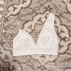 Club L London Built Up One Shoulder Crop Top